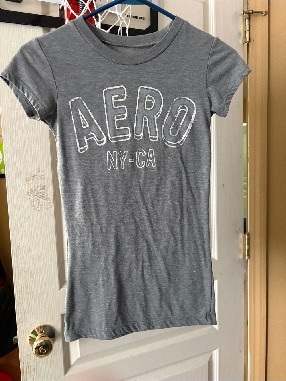 Aeropostale Grey Short Sleeve Logo Tee